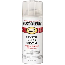 12 OZ Stops Rust Protective Enamel Spray Paint - Crystal Clear