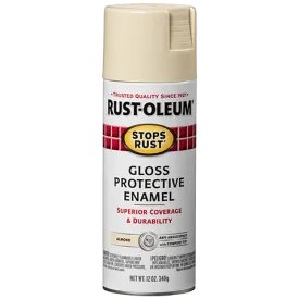 12 OZ Stops Rust Protective Enamel Spray Paint - Gloss Almond