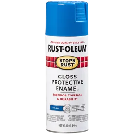 12 OZ Stops Rust Protective Enamel Spray Paint - Gloss Sail Blue