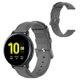 20mm Universal cool and simple genuine leather watch strap - Grey