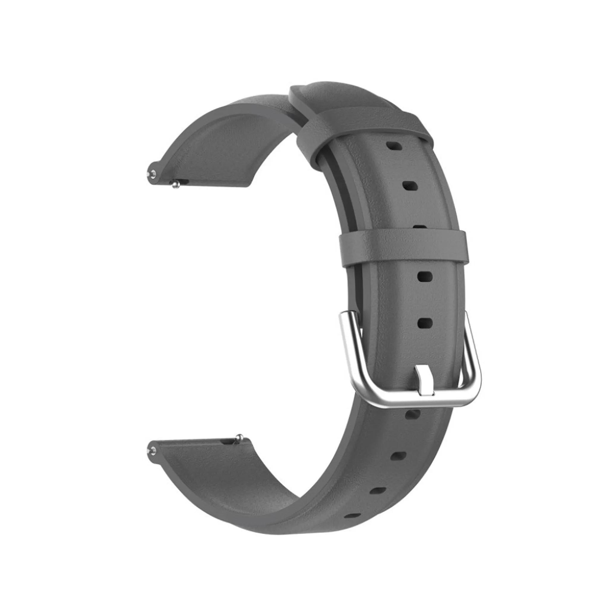 20mm Universal cool and simple genuine leather watch strap - Grey
