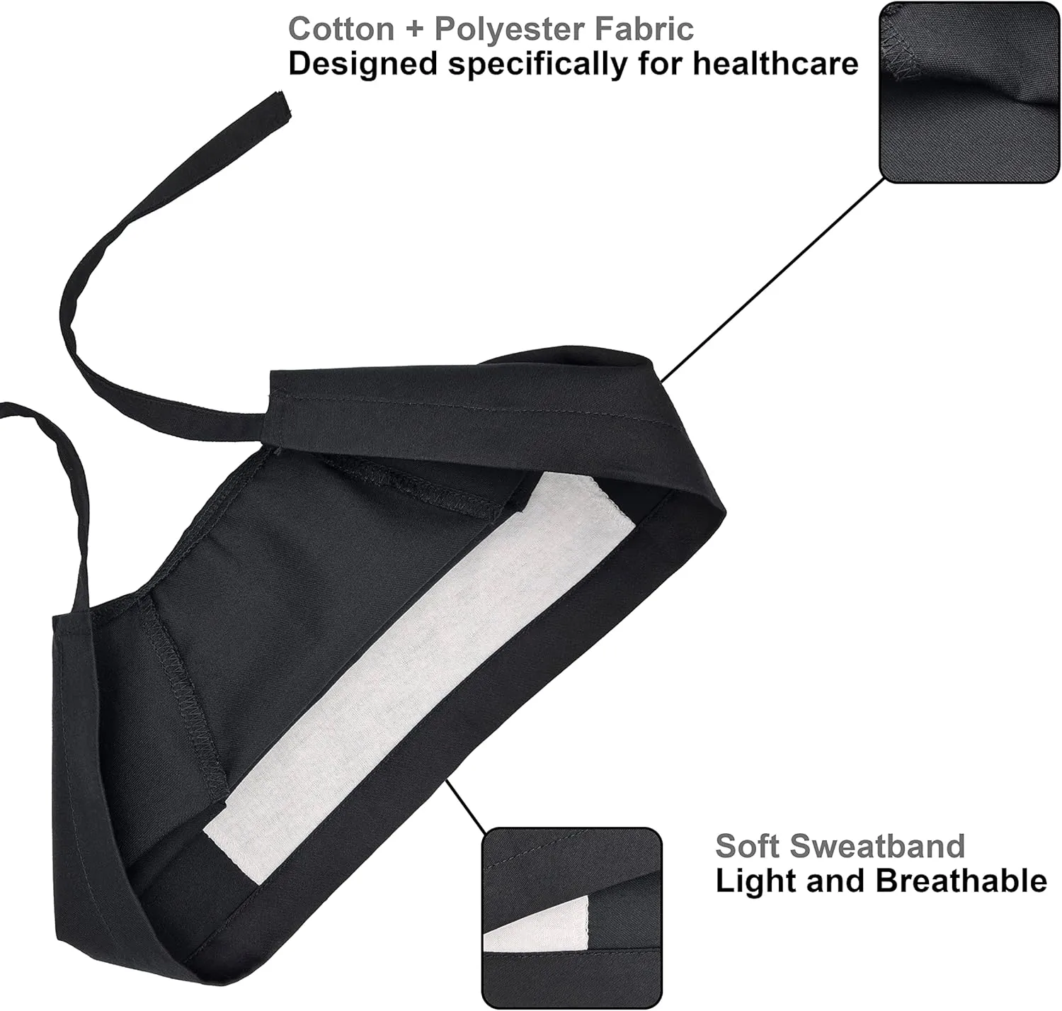 4 Pack Solid Colour Working Cap for Comfortable and Stylish Healthcare Professionals