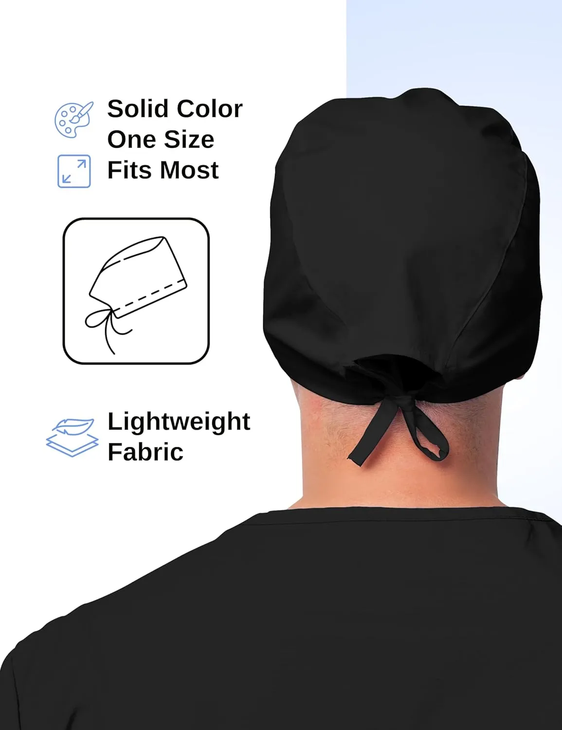 4 Pack Solid Colour Working Cap for Comfortable and Stylish Healthcare Professionals