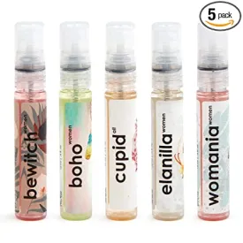 Adiveda Natural Perfume Trial Set For Women - Set of 5(12ml Each)