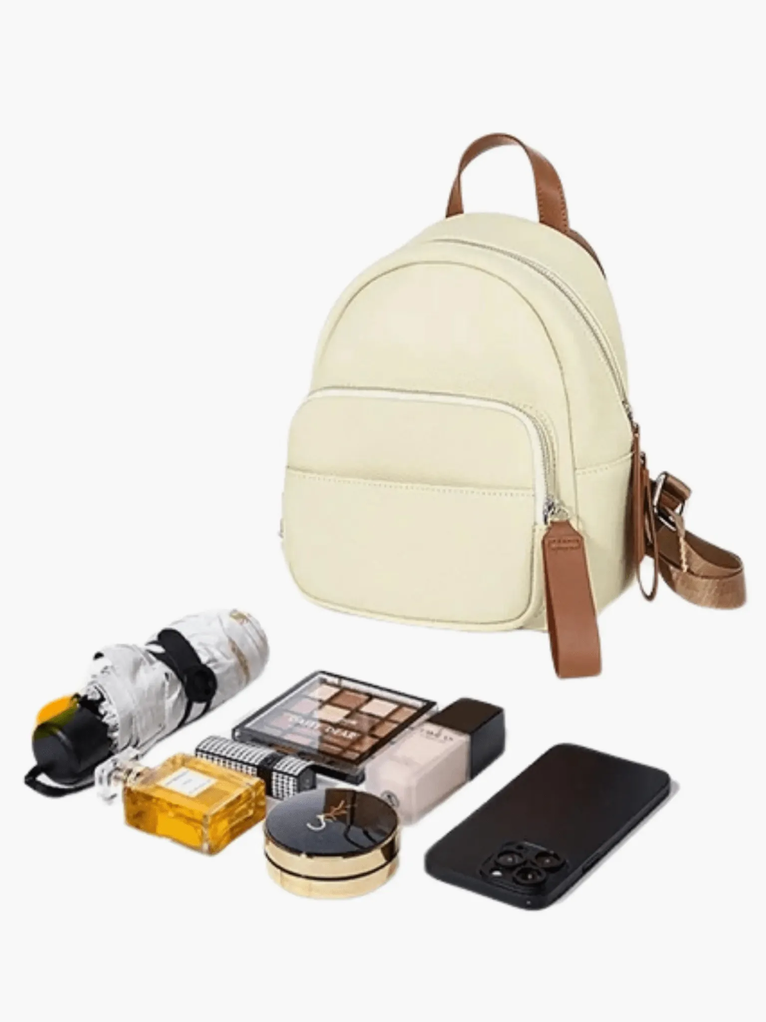 Brooke | Sleek Leather Backpack with Contrasting Details