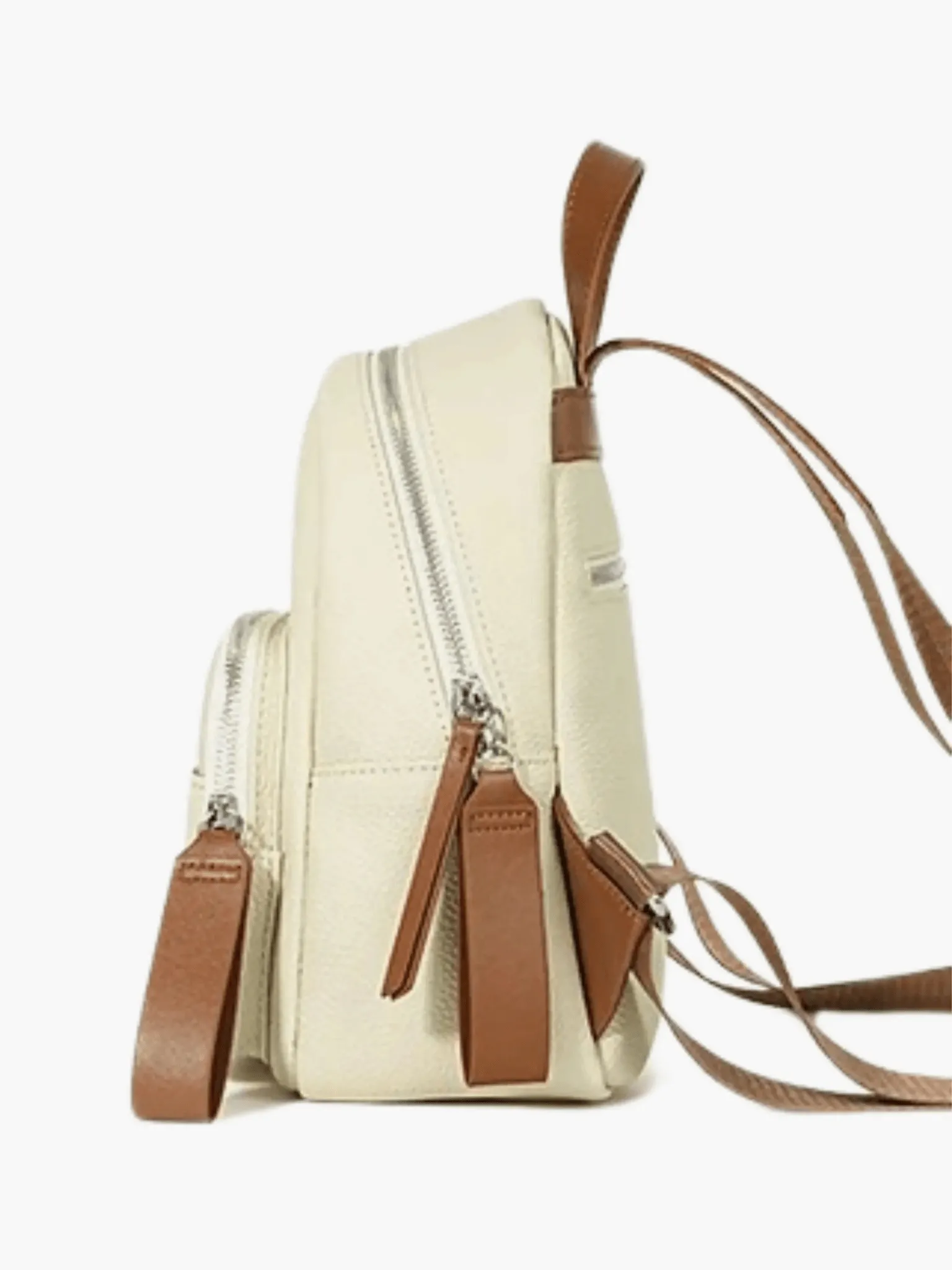 Brooke | Sleek Leather Backpack with Contrasting Details