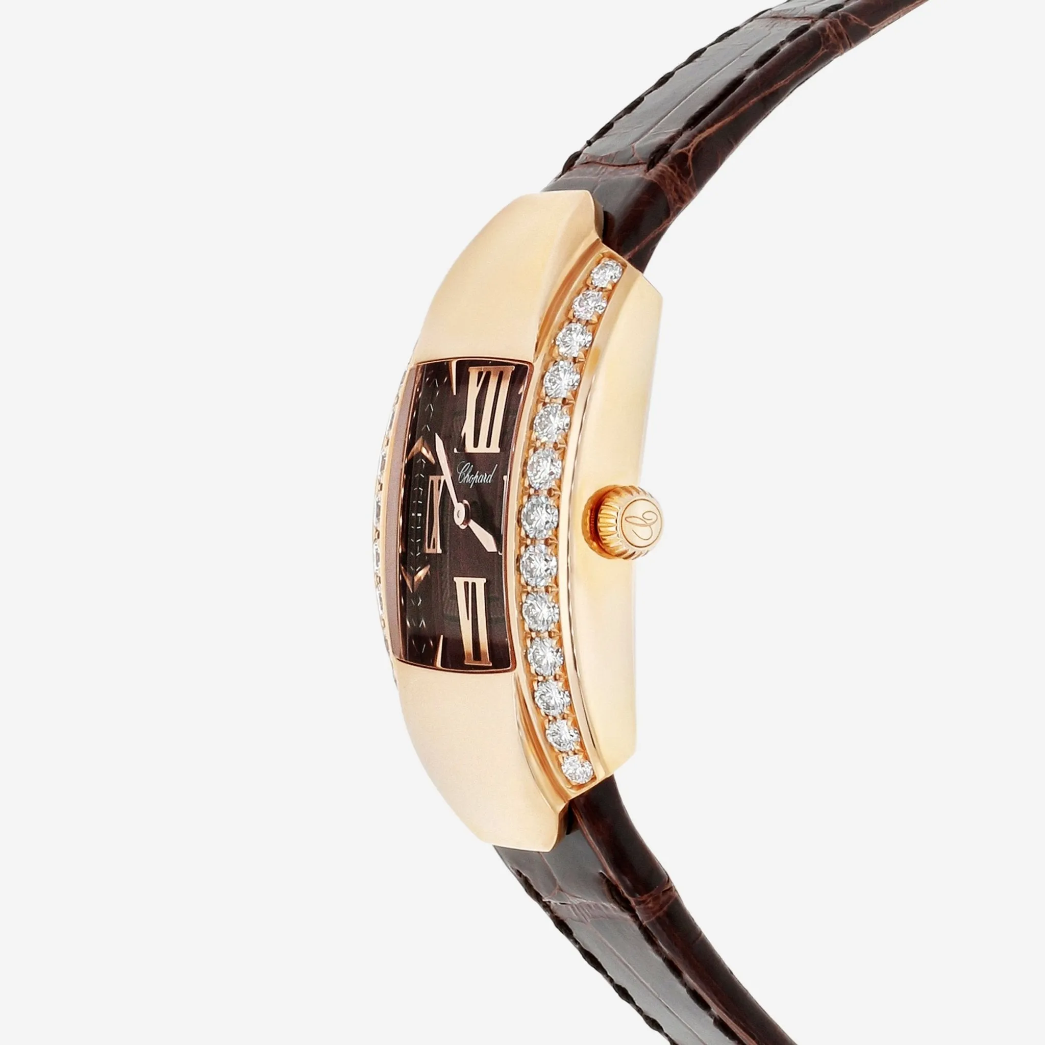 Chopard La Strada 18K Rose Gold Diamond Quartz Ladies Watch 419402-5102