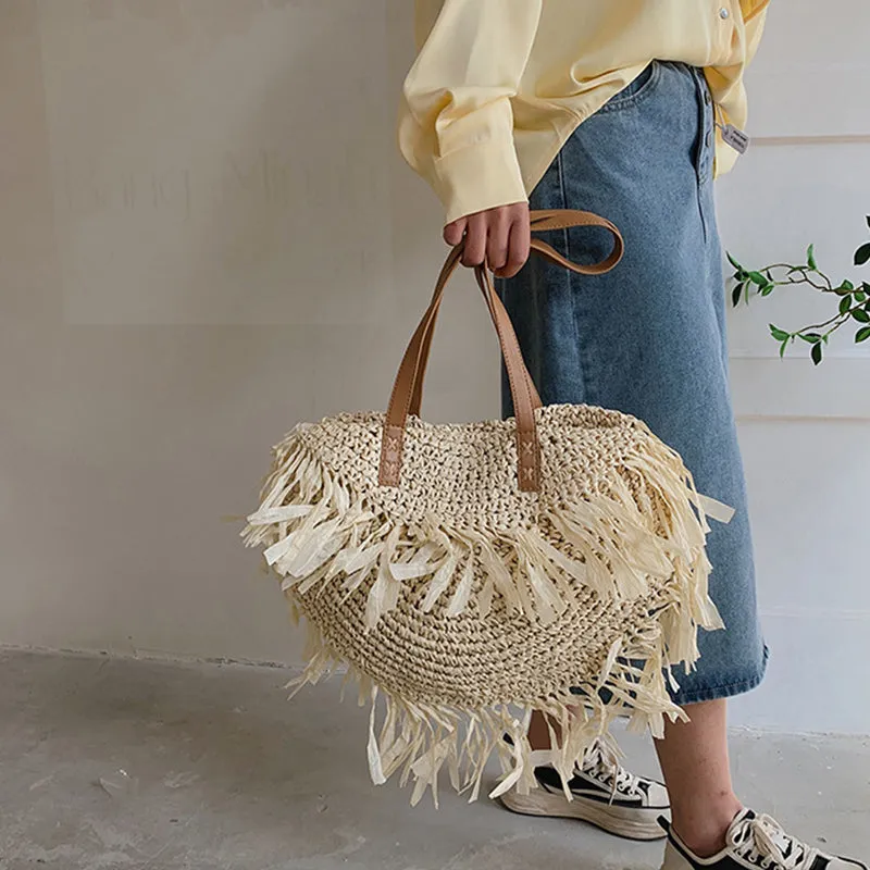 Claire Straw Shoulder Bag