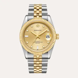 DORADO Two Tone Timeless Watch - Gold w/ SIX9 Markers