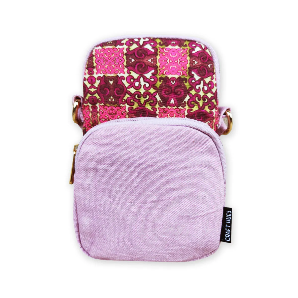 Front Pocket Mobile Sling- Pink Knot