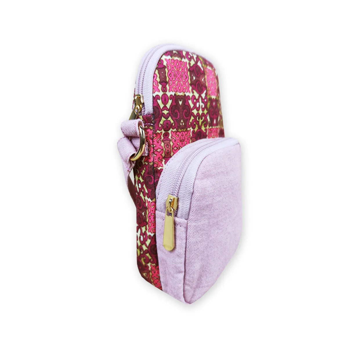 Front Pocket Mobile Sling- Pink Knot