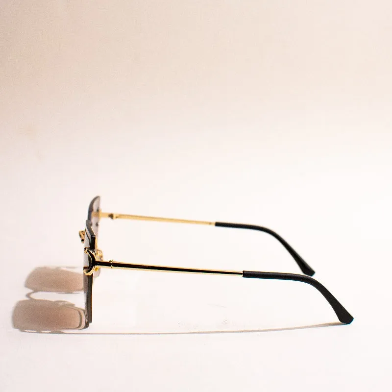 Glam Affair Square Cateye Brown Sunglass