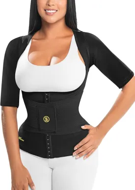 HOT SHAPERS Womens Sleeved Body Sculpting Kit - Waist Cincher with Sleeves & Waist Trainer for Full-Body Contouring