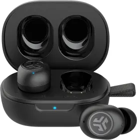 JLab JBuds Mini True Wireless Bluetooth Earbuds   Charging Case, Charcoal Black, IP55 Sweat and Dust Proof, Bluetooth Multipoint, Be Aware Audio, 3 EQ Sound Settings, Crystal Clear Calls