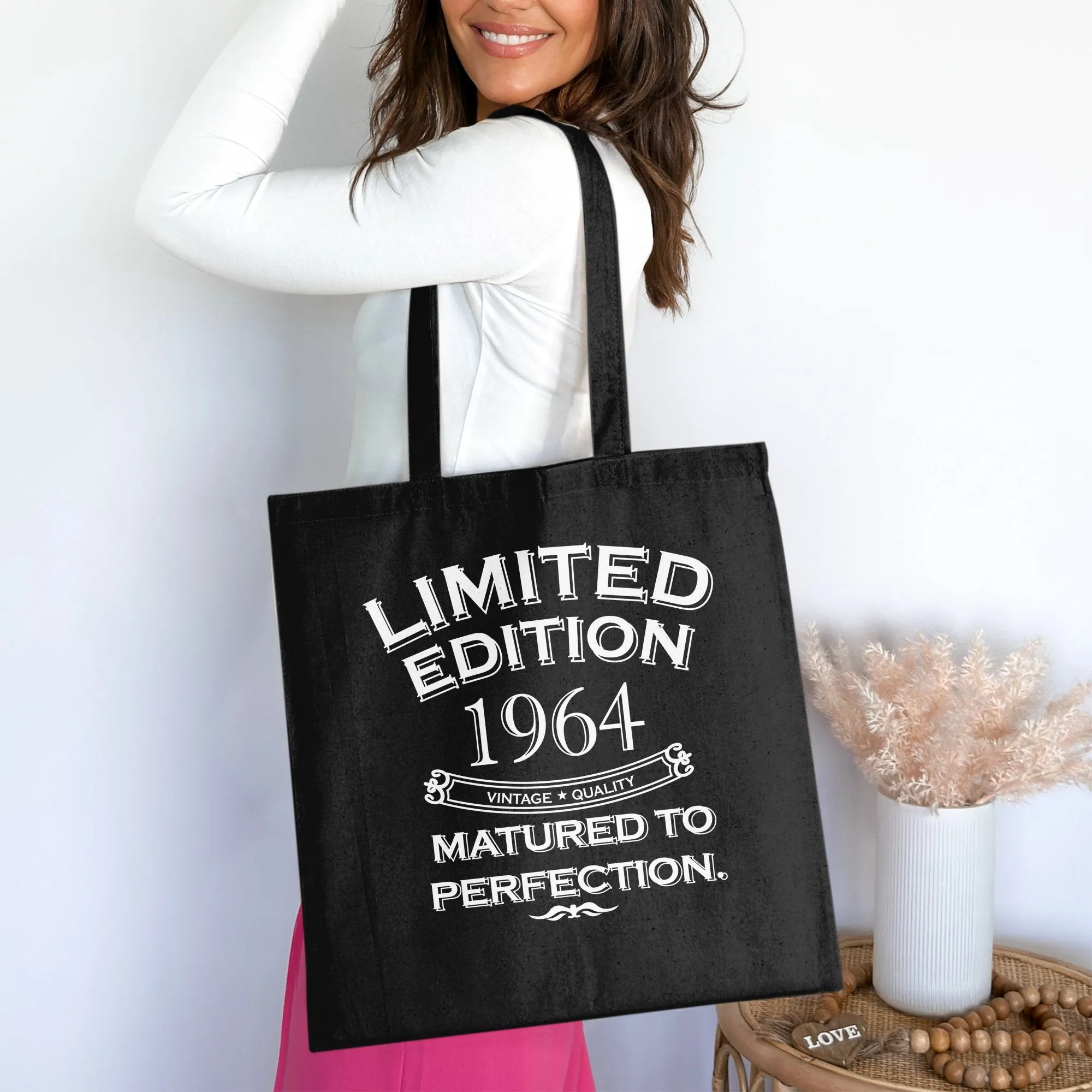 Limited Edition 1964 Tote Bag, Vintage Quality, Matured To Perfection, Birthday Gift Cotton Bag For Life, Reusable Shopping Bag