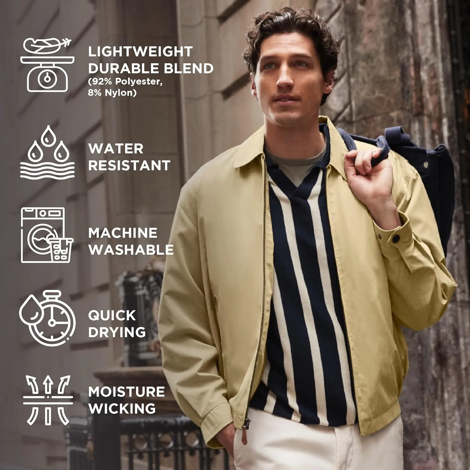 LONDON FOG Men's Auburn Zip-Front Golf Jacket (Regular & Big-Tall Sizes)