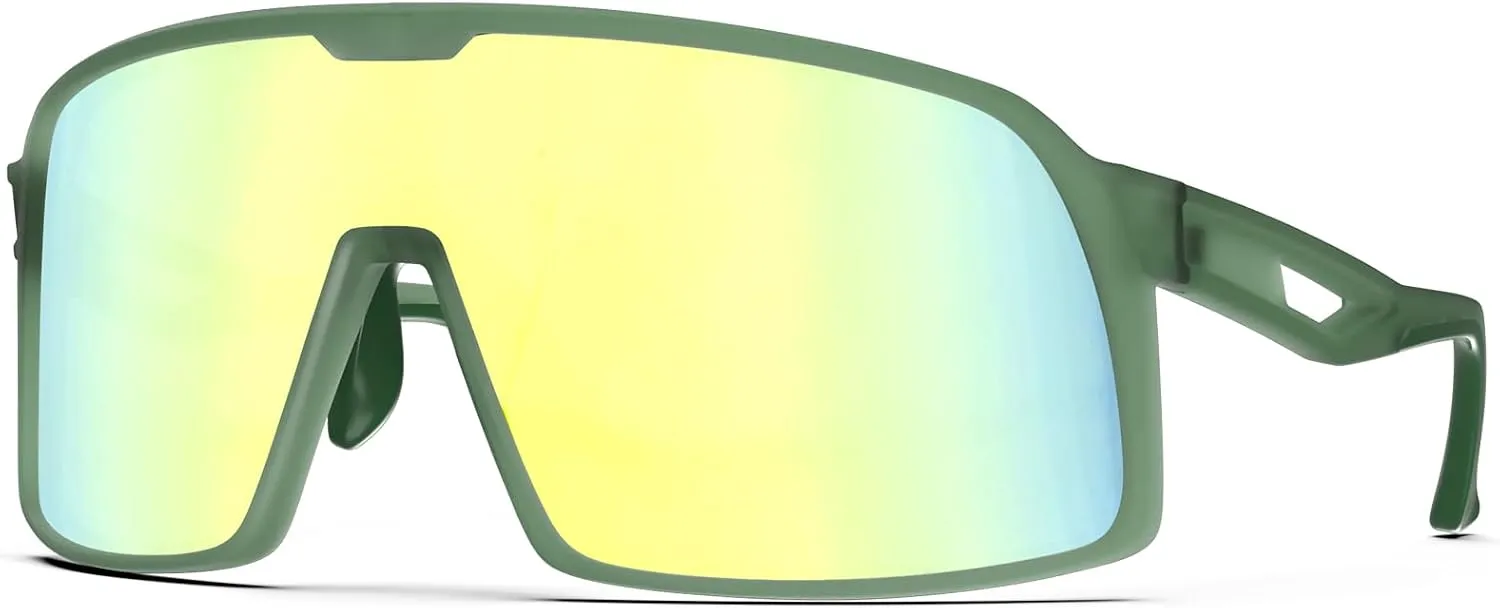 MAXJULI Polarized Cycling Sunglasses for Men Women, Windproof Outdoor Sports Running UV400 Protection Sun Glasses 8214