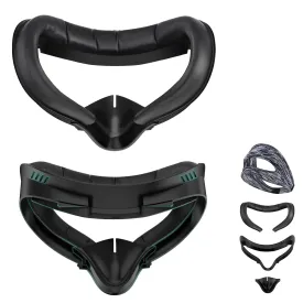 MGGTVR Face Pad Cover Cushion Replacement Compatible with Oculus/Meta Quest 2 -VR Accessories Facial Interface Bracket Washable Soft Silicone Comfortable Leather Sweat-Proof Anti-Leakage Eye Mask (QUEST 2)