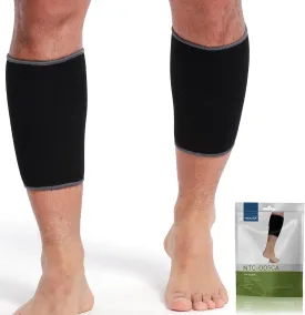 NeoTech Care Calf Compression Sleeve for Calves Support or Shin Splint (Black Color, Size S, 1 Pair)
