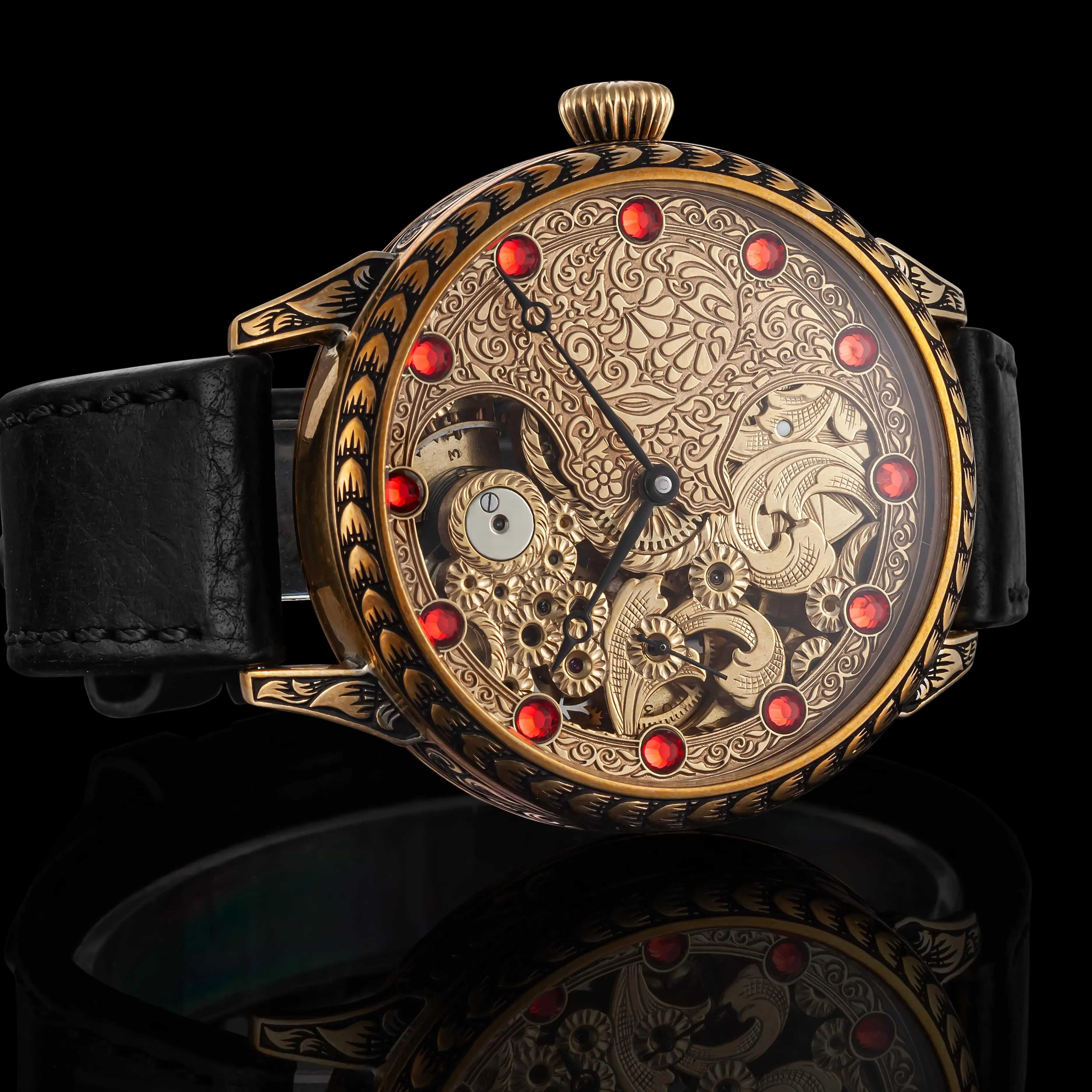 OPEN-HEARTED Men's Artisan Wristwatch fits 1914 Swiss Vintage Mechanical Movement
