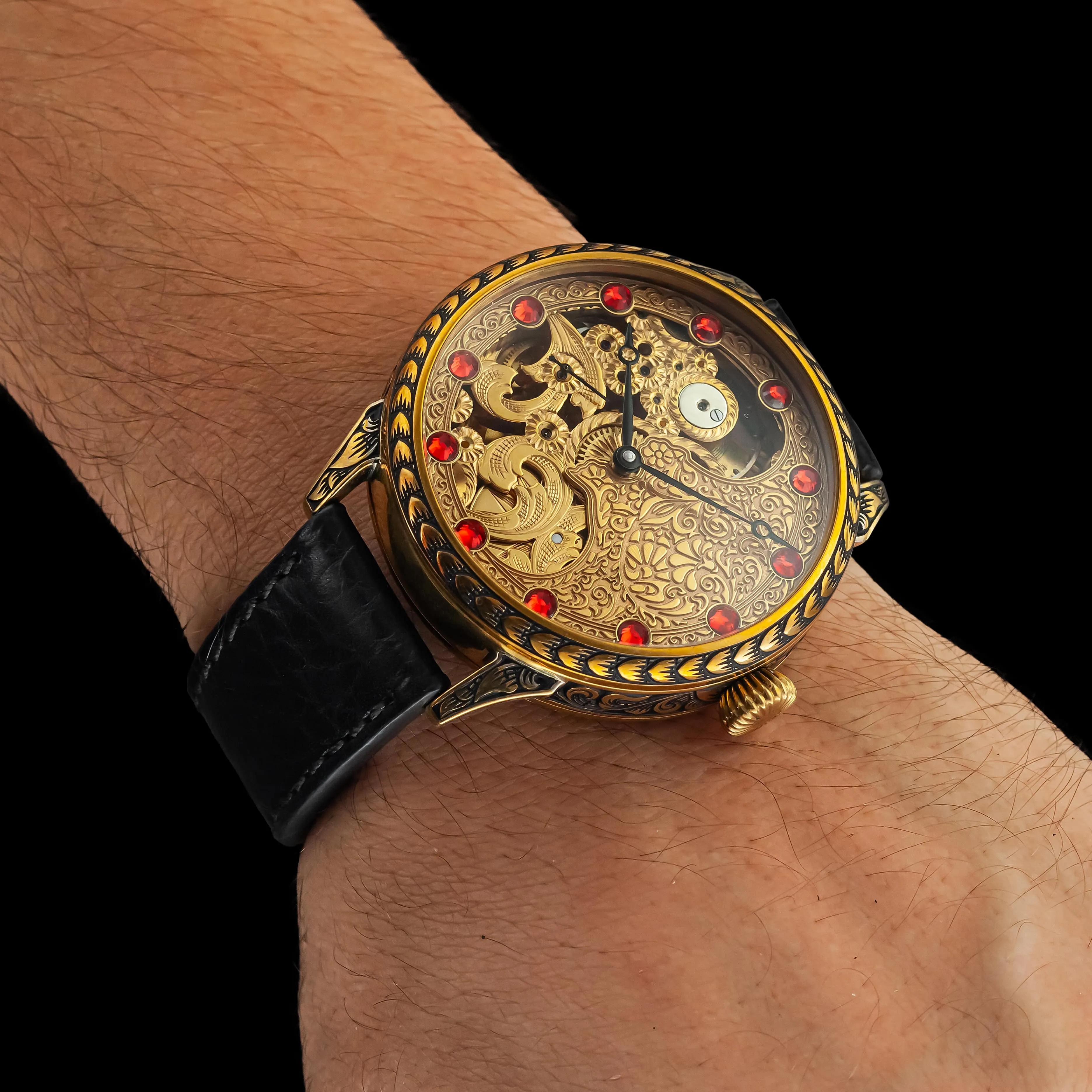 OPEN-HEARTED Men's Artisan Wristwatch fits 1914 Swiss Vintage Mechanical Movement