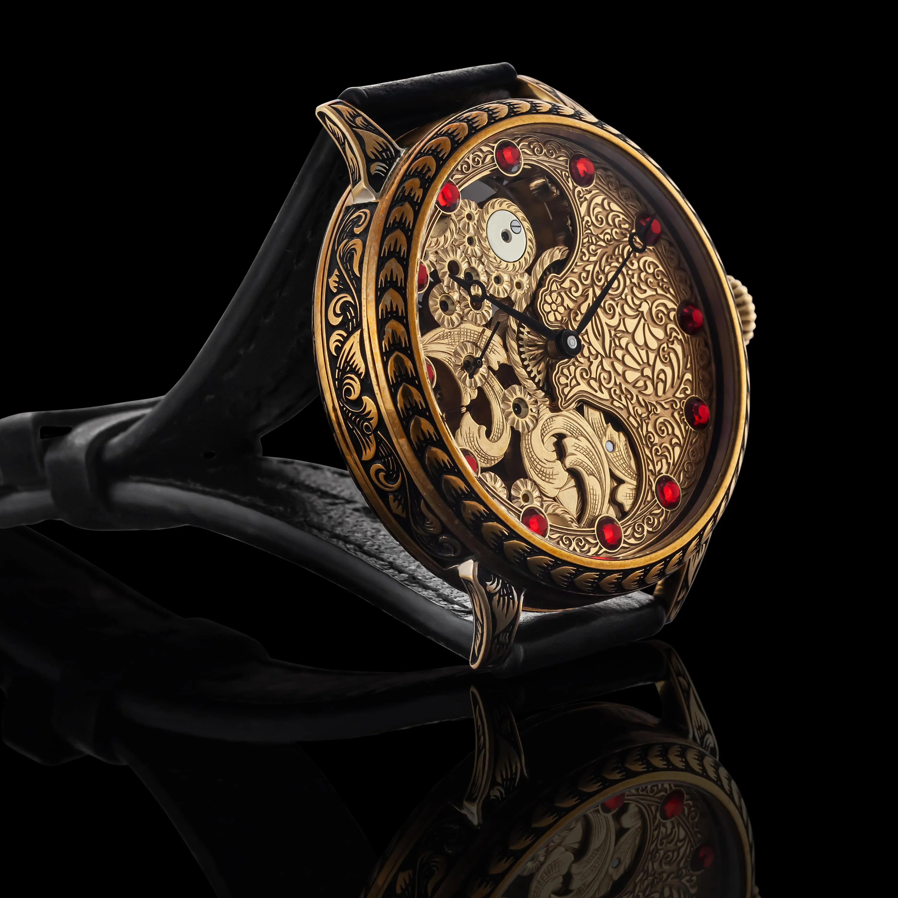 OPEN-HEARTED Men's Artisan Wristwatch fits 1914 Swiss Vintage Mechanical Movement