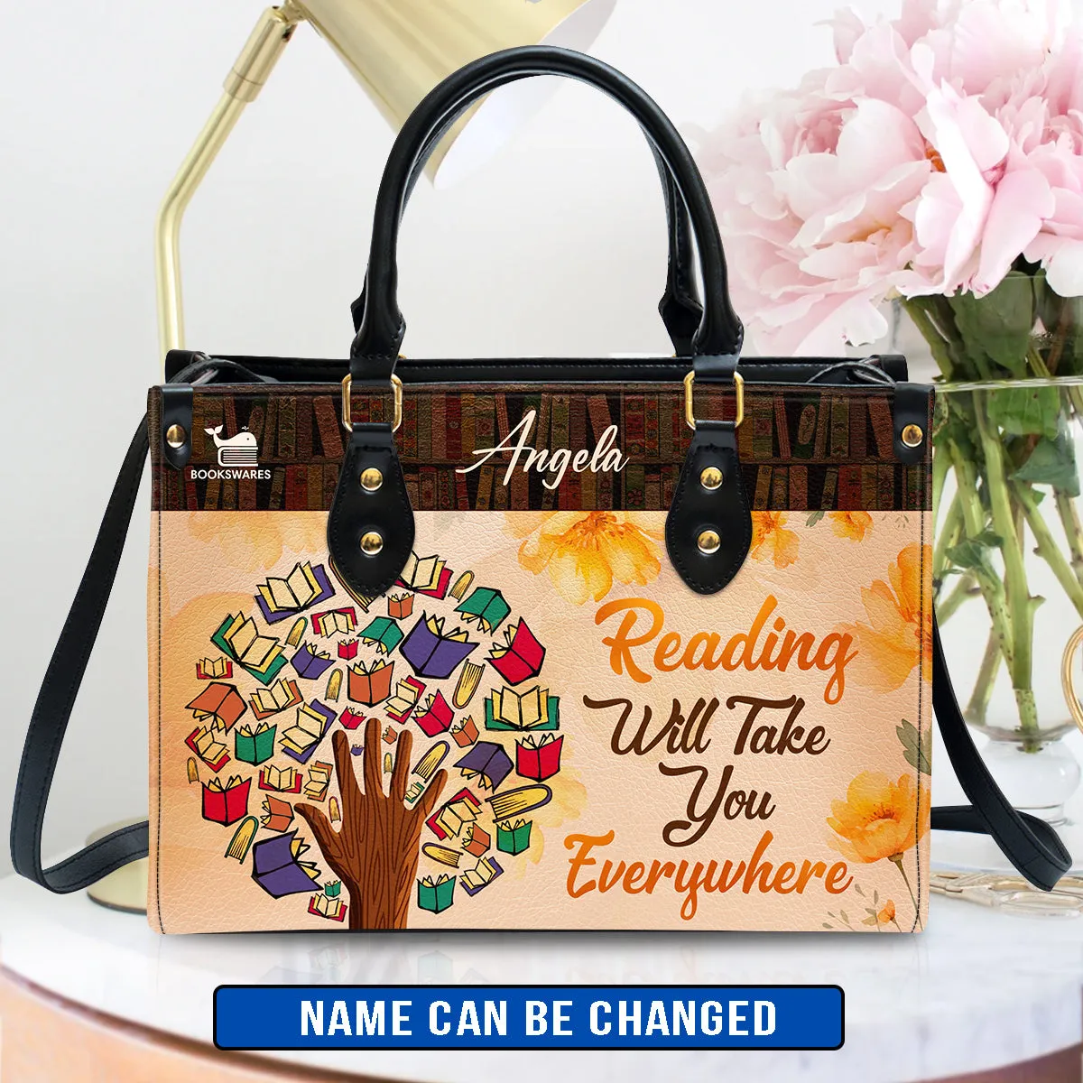 Reading Will Take You Everywhere Leather Handbag Book Lovers Gift LHB70