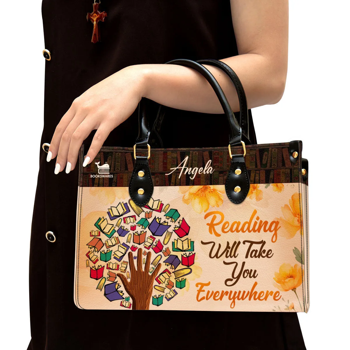 Reading Will Take You Everywhere Leather Handbag Book Lovers Gift LHB70