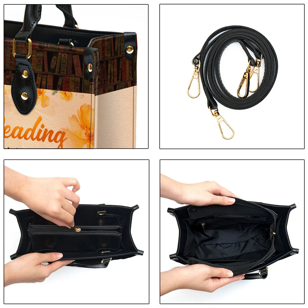 Reading Will Take You Everywhere Leather Handbag Book Lovers Gift LHB70