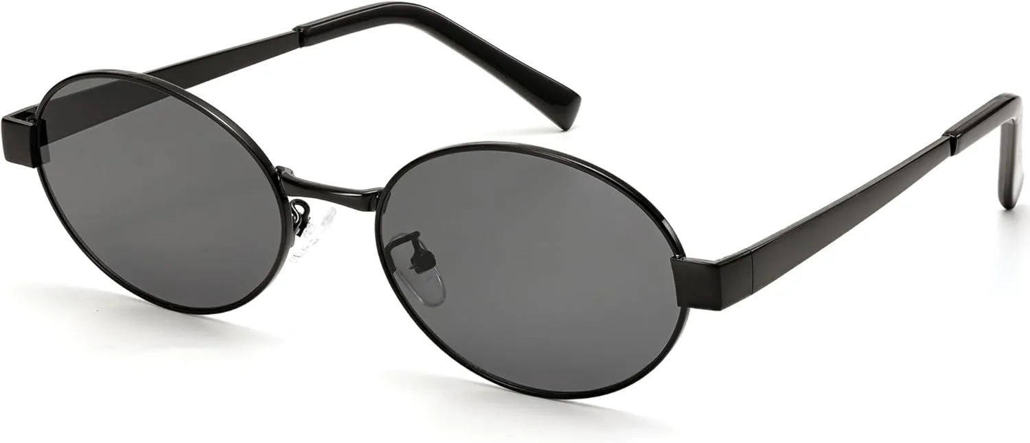 Retro Oval Sunglasses for Women Men Small Shade UV400 Protection Trendy Style