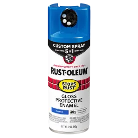 Rust-Oleum® Stops Rust® Protective Enamel with Custom Spray 5-in-1 (12 oz, Gloss Sail Blue)