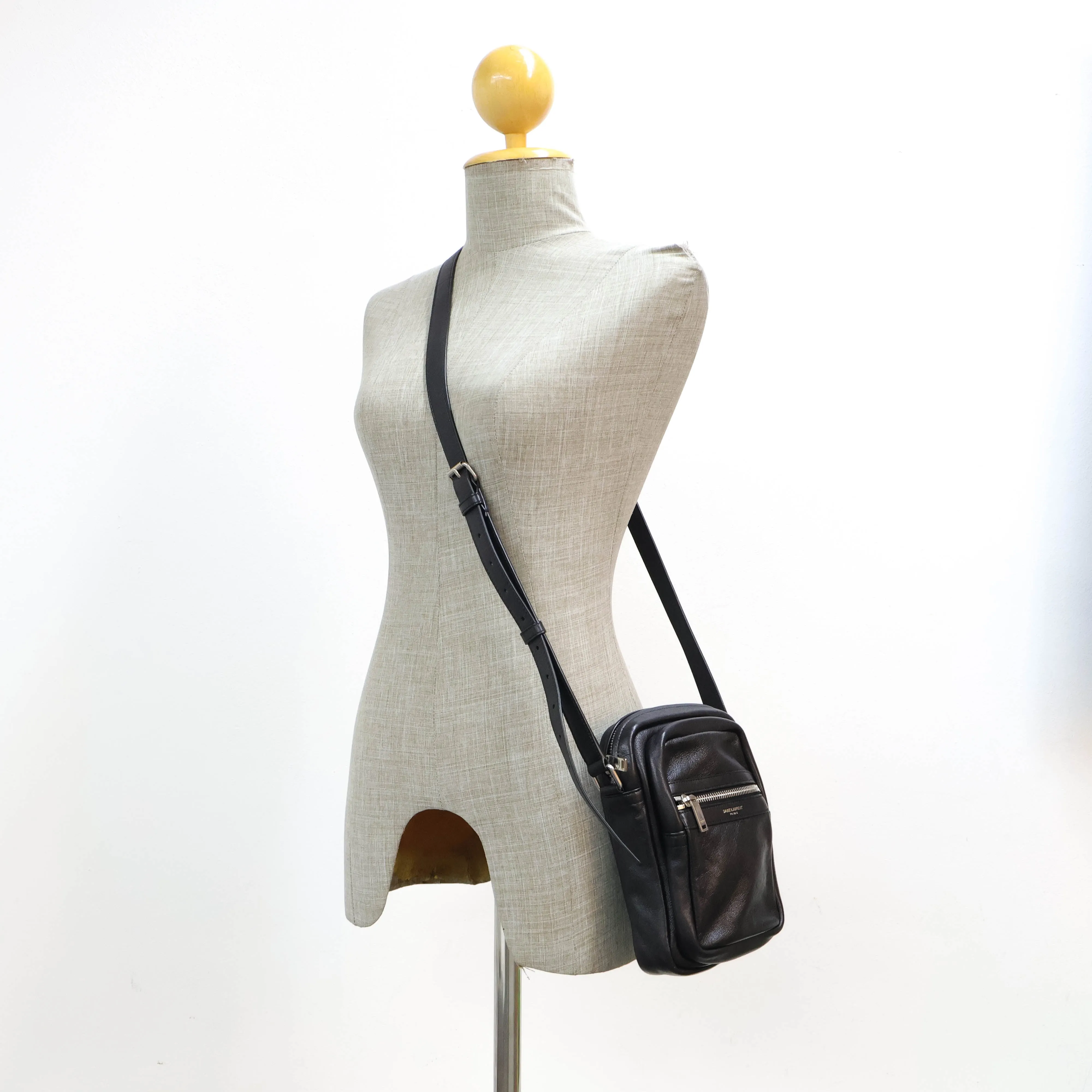 Saint Laurent Crossbody Bag Leather Black