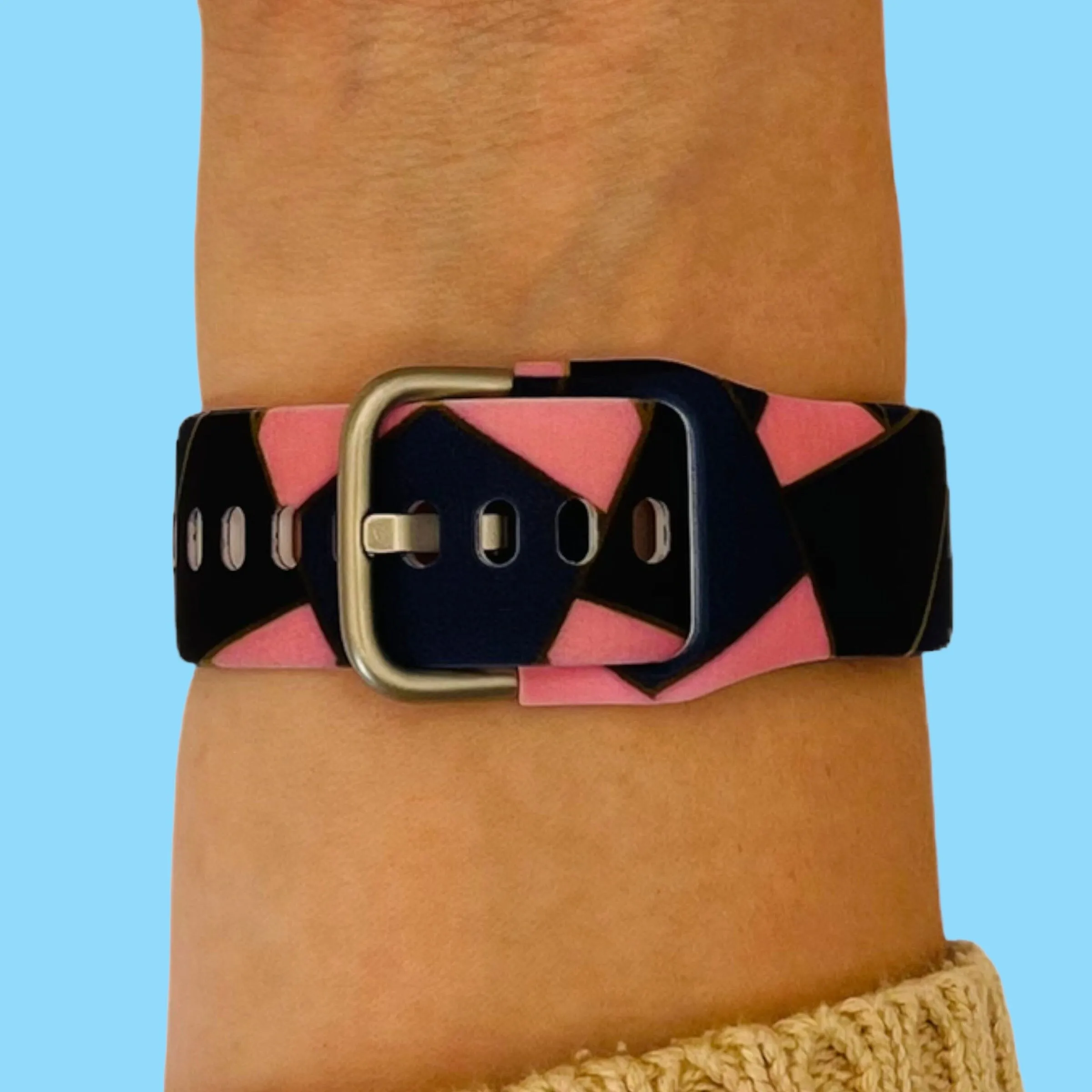 Silicone Pattern Watch Straps compatible with the Kogan Active 3 Pro