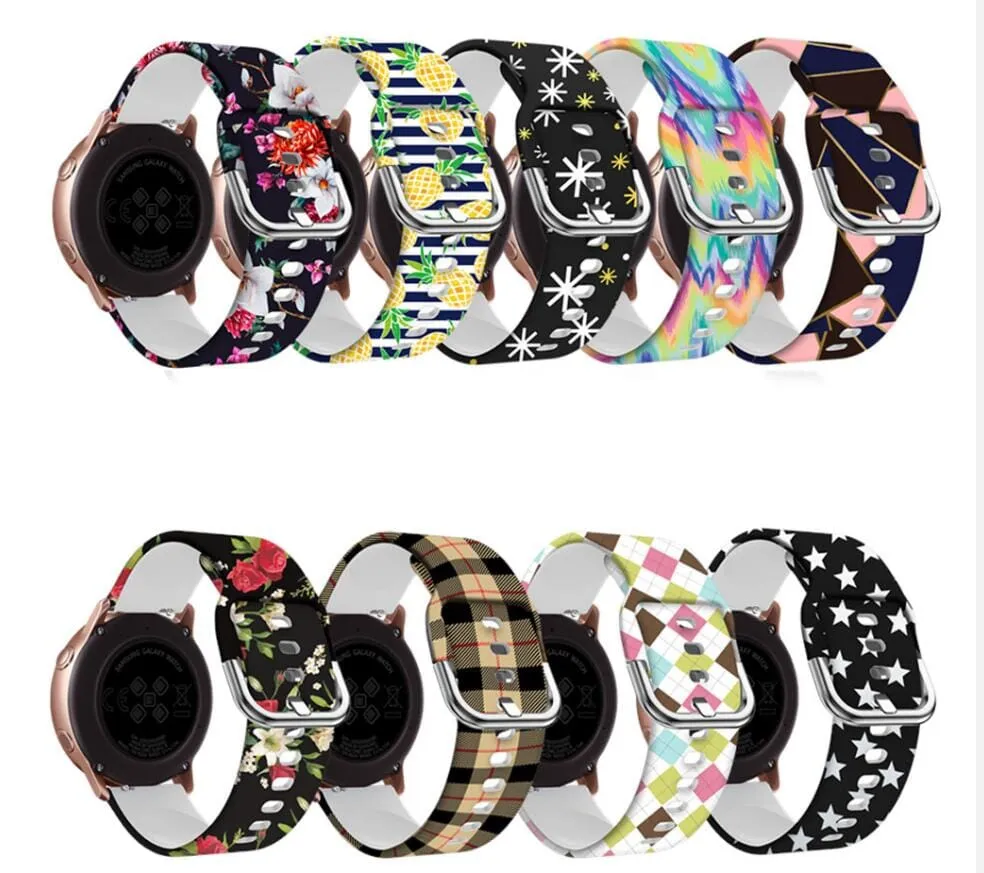 Silicone Pattern Watch Straps compatible with the Kogan Active 3 Pro
