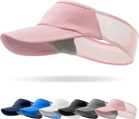 Sport Sun-Visor Hat Men Women Summer UV Protection, Lightweight Cooling Golf Running Tennis Sweat-Band Cap