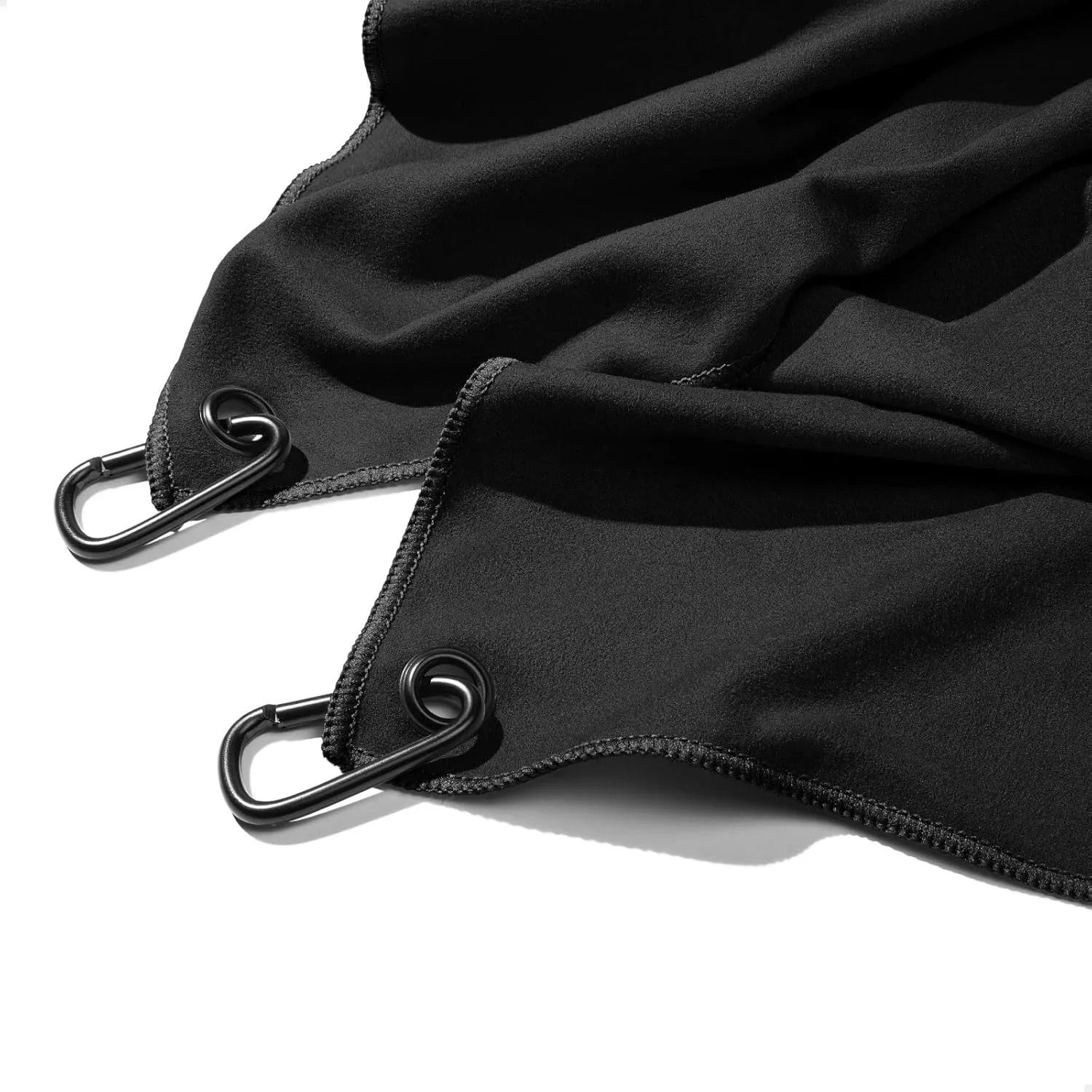 Sweat Absorbing Handkerchiefs - The Original Quick-Dry Microfiber Sweat Rags & Towels for Face, Hands, & Body - Perfect for Gym, Sports, and Work (Black: Large Size, 3 Pack)