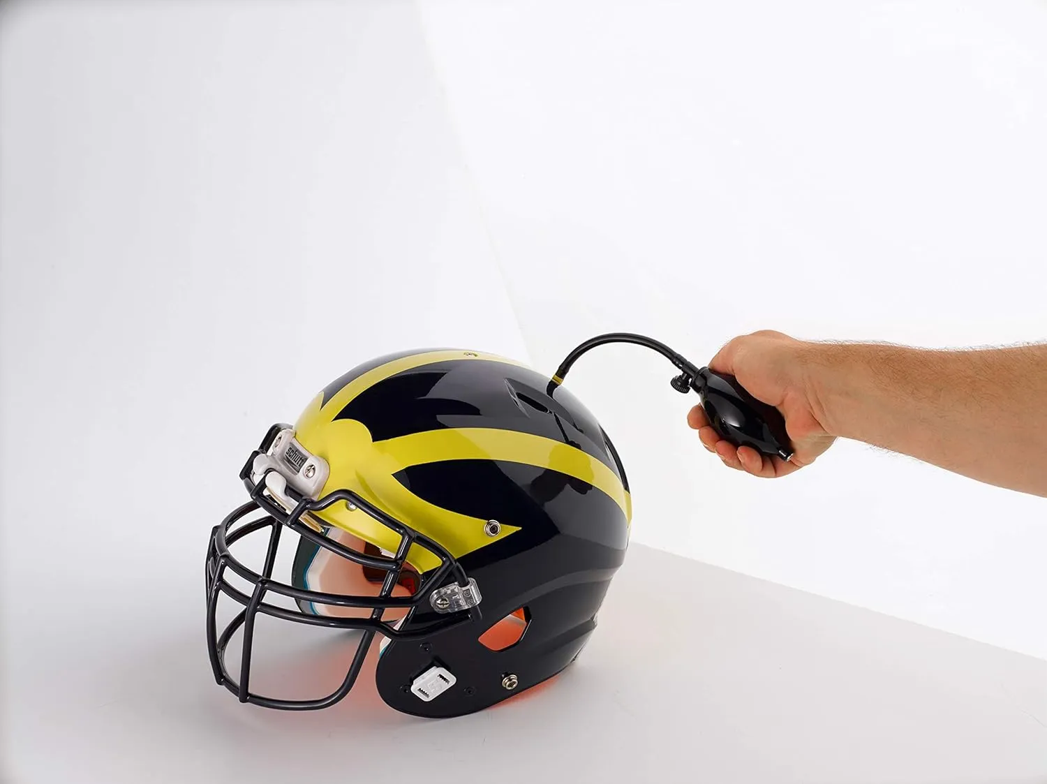 Tandem Sport Pocket Football Helmet Pump - Helmet Pump with Hose & Air Release Valve - Compact Air Pump for Football Helmets - Easy, One Hand Operation - Black