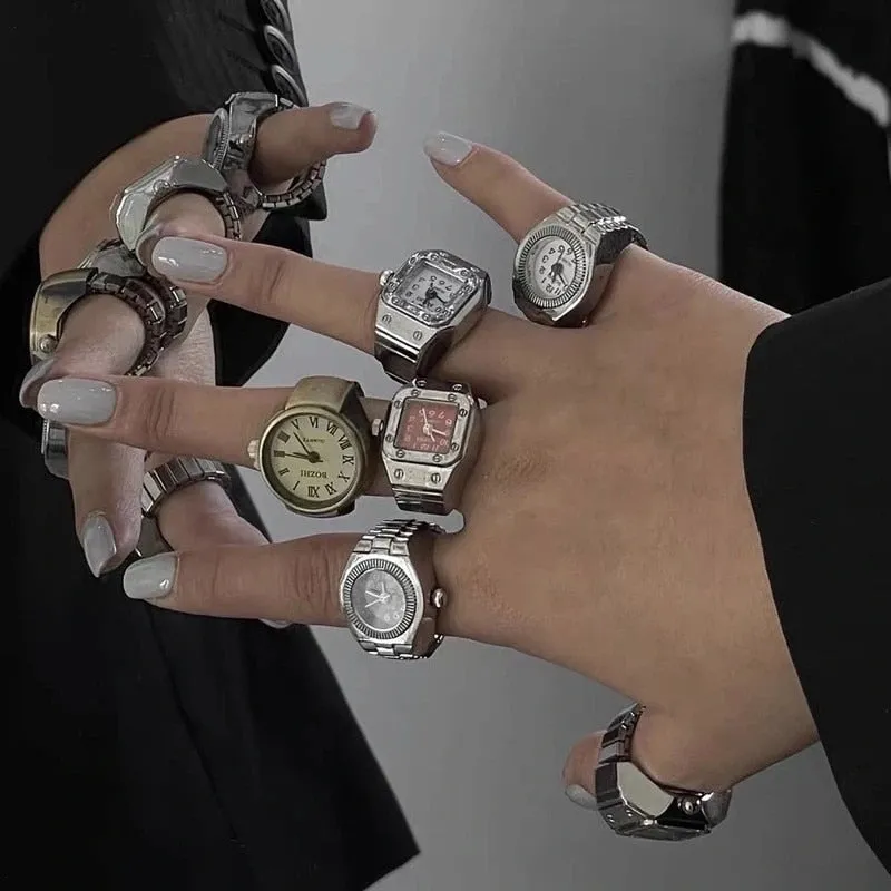 TEEK - Vintage Elastic Strap Finger Watches