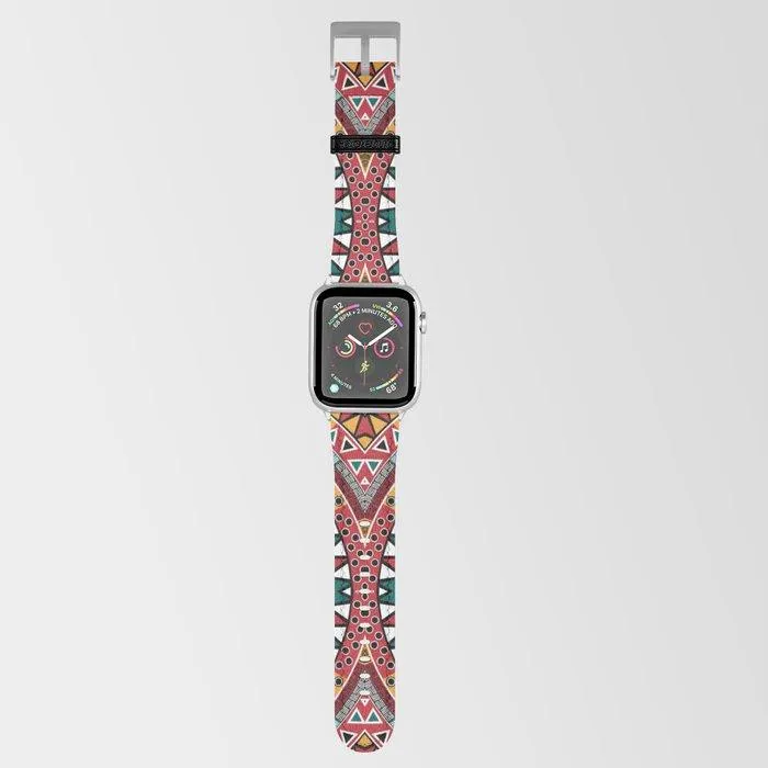 Tribal Kaleidoscope Bespoke Vegan Leather Apple Watch Band