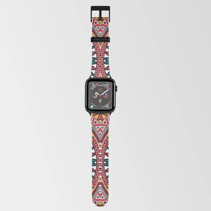 Tribal Kaleidoscope Bespoke Vegan Leather Apple Watch Band
