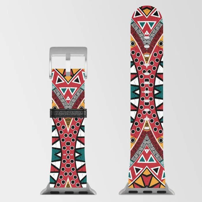 Tribal Kaleidoscope Bespoke Vegan Leather Apple Watch Band