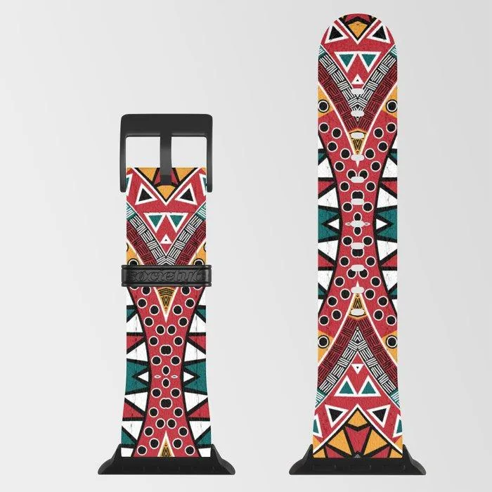 Tribal Kaleidoscope Bespoke Vegan Leather Apple Watch Band