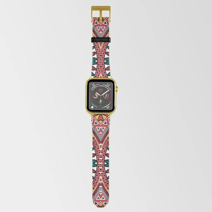 Tribal Kaleidoscope Bespoke Vegan Leather Apple Watch Band