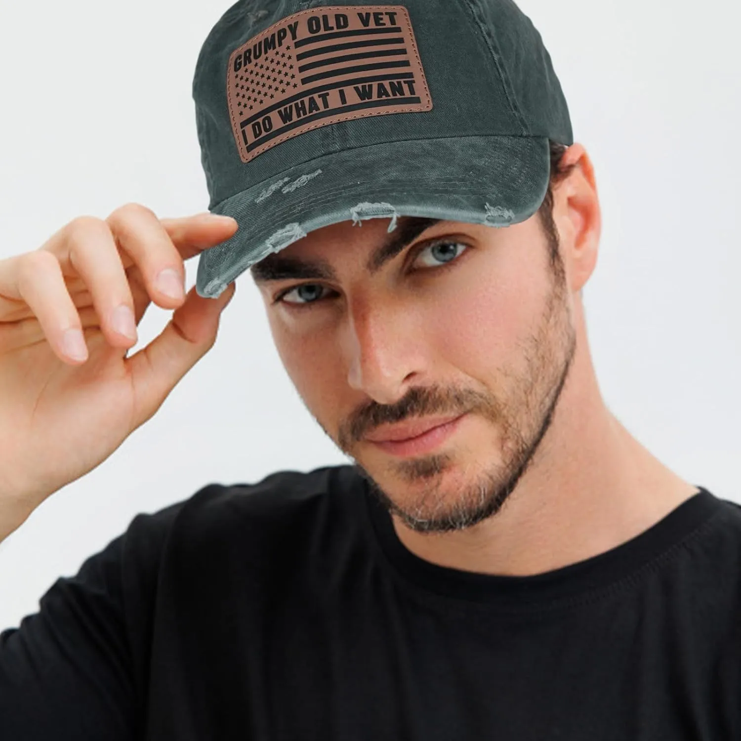 Unisex Adjustable Patriotic Veterans Baseball Cap Veteran Hats, Birthday, Father's Day and Veterans Day Gift for Men