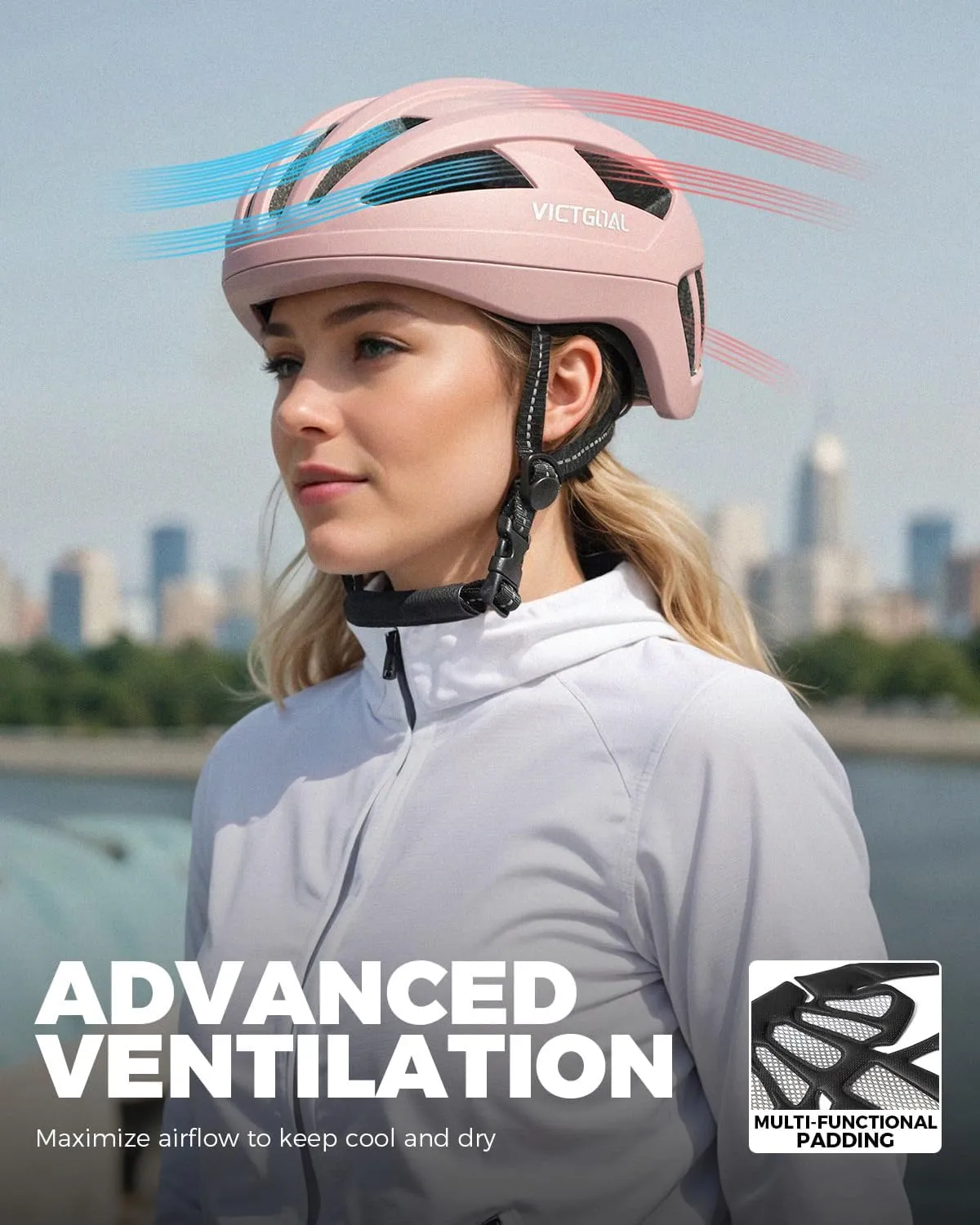 VICTGOAL Road Bike Helmet for Adult Men Women Lightweight Bicycle Helmet Adjustable Fit Breathable Mountain Bike Cycling Helmet