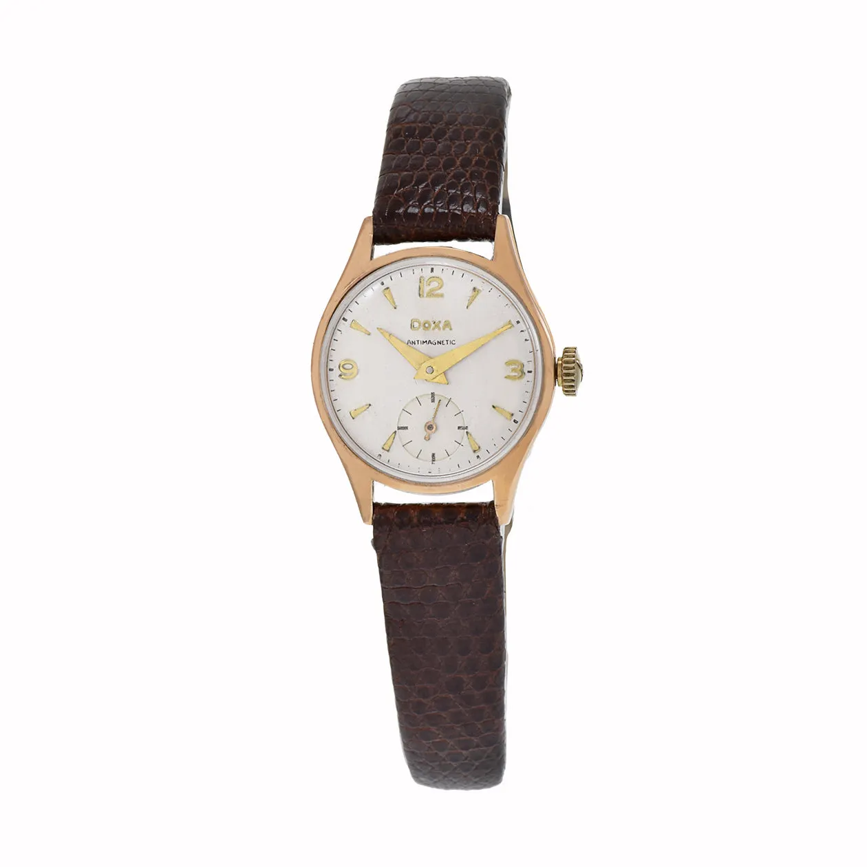 Vintage 1950's Doxa 14KT Pink Gold Calatrava Watch