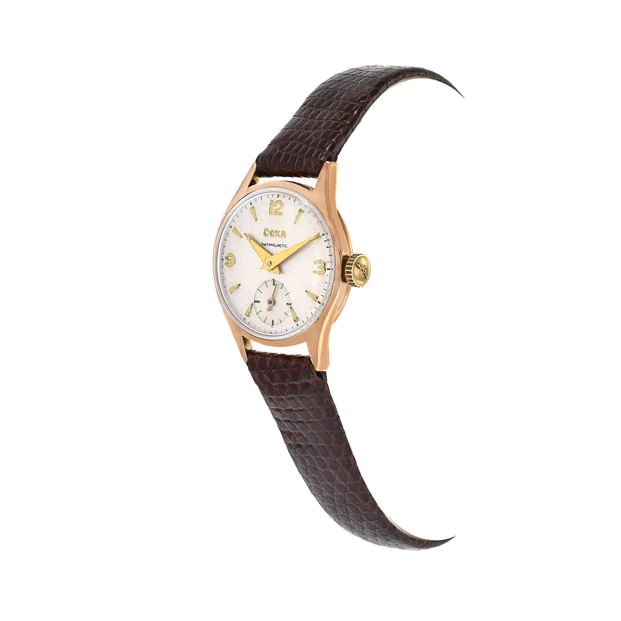Vintage 1950's Doxa 14KT Pink Gold Calatrava Watch
