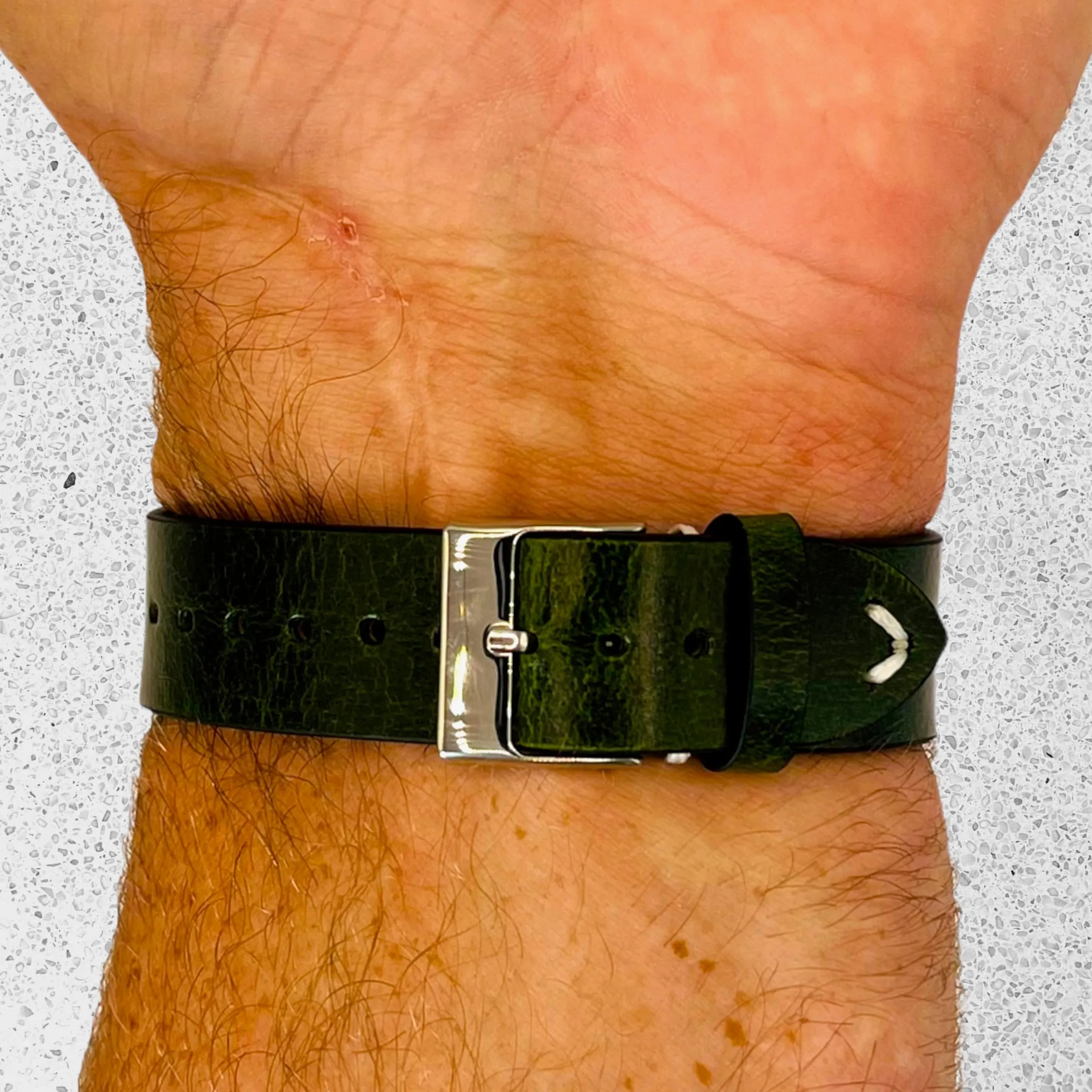 Vintage Oiled Leather Watch Straps Compatible with the Garmin Active S