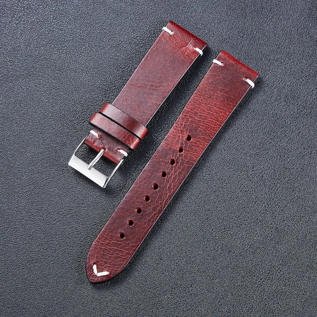Vintage Oiled Leather Watch Straps Compatible with the Kogan Active  Smart Watch