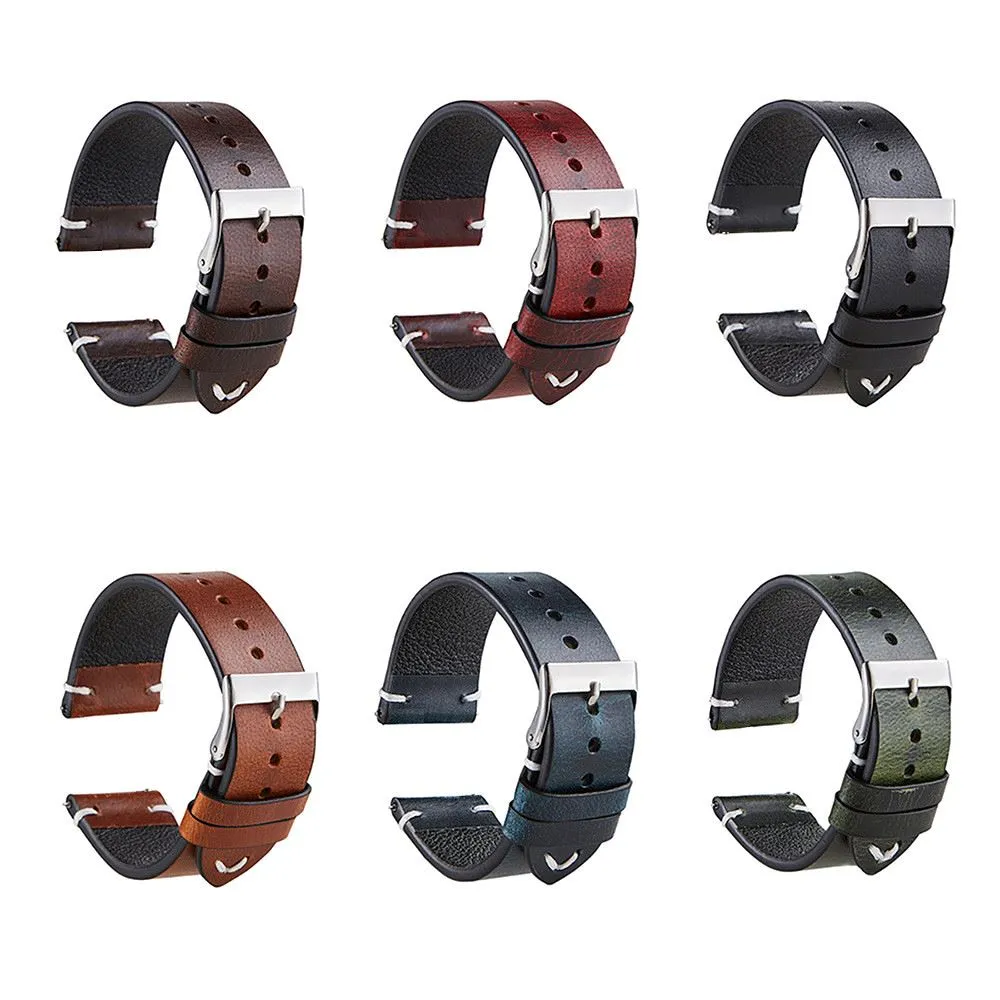 Vintage Oiled Leather Watch Straps Compatible with the Kogan Active  Smart Watch